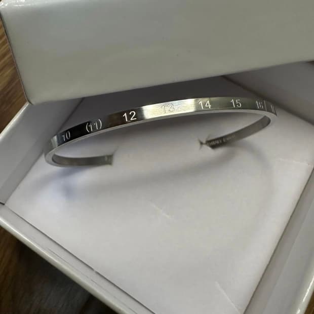 이태리 925 실버 마르지엘라 넘버링 뱅글