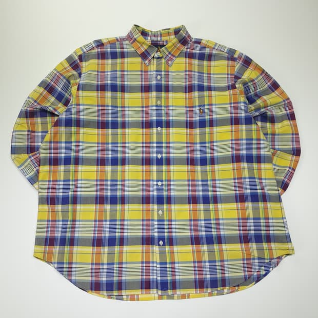 CL503 2XB 폴로 90s 코튼 매드라스체크 멀티컬러 셔츠 남방