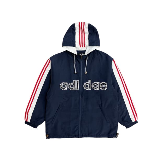 아디다스 90s 올드스쿨 파이어버드 누빔 바람막이 져지 자켓 100 L