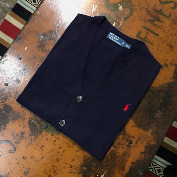 폴로랄프로렌 네이비 피마코튼 니트 가디건 남성 105 사이즈