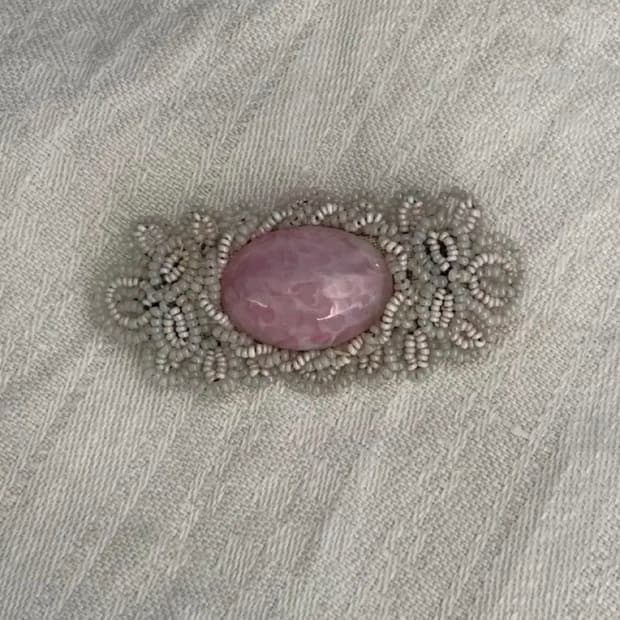 빈티지 비즈 브로치