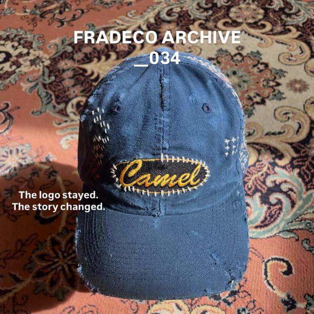Camel Logo Distressed Cap