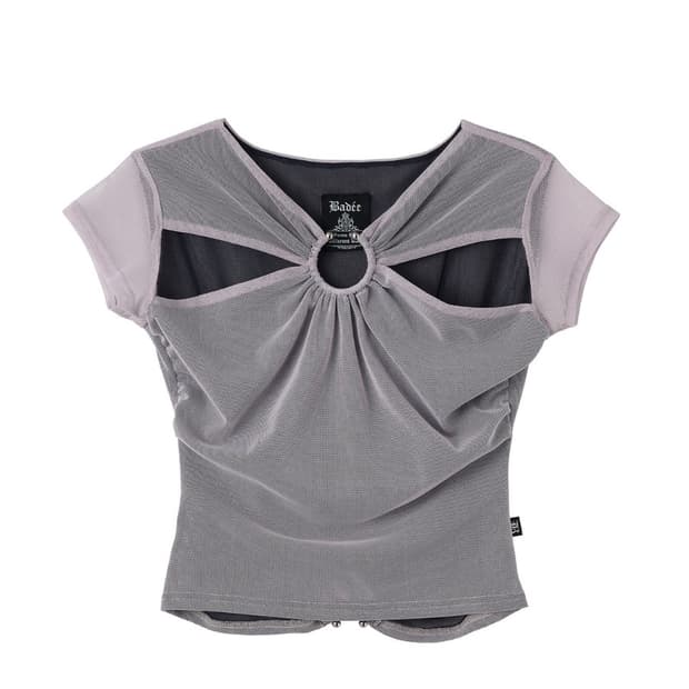 badee 배디 Cut-Out Piercing Crop Top