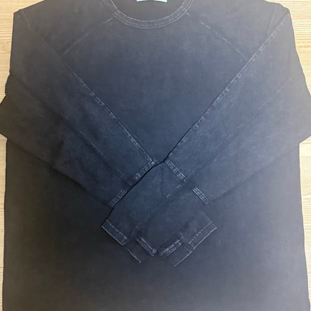 L 라지) ETCE FINGER HOLE L/S TEE 롱슬리브 티 블랙