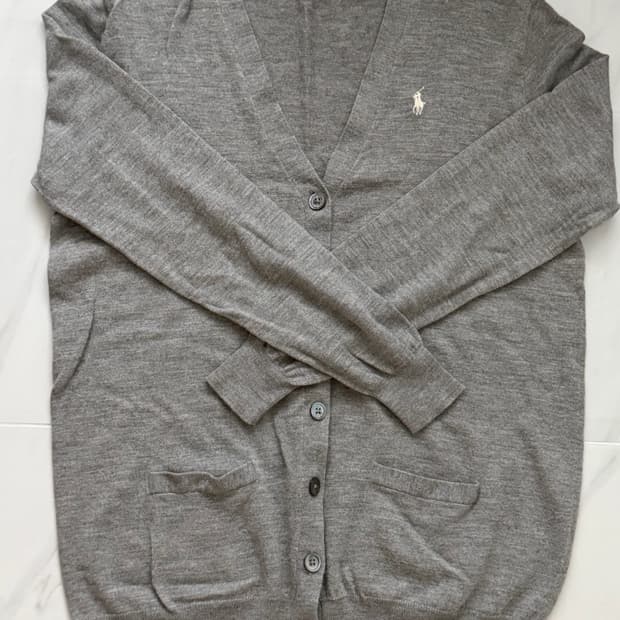 폴로 랄프로렌 스포츠 그레이 가디건