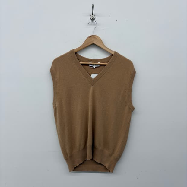 빈티지 캐시미어 브이넥 니트 조끼 남성L