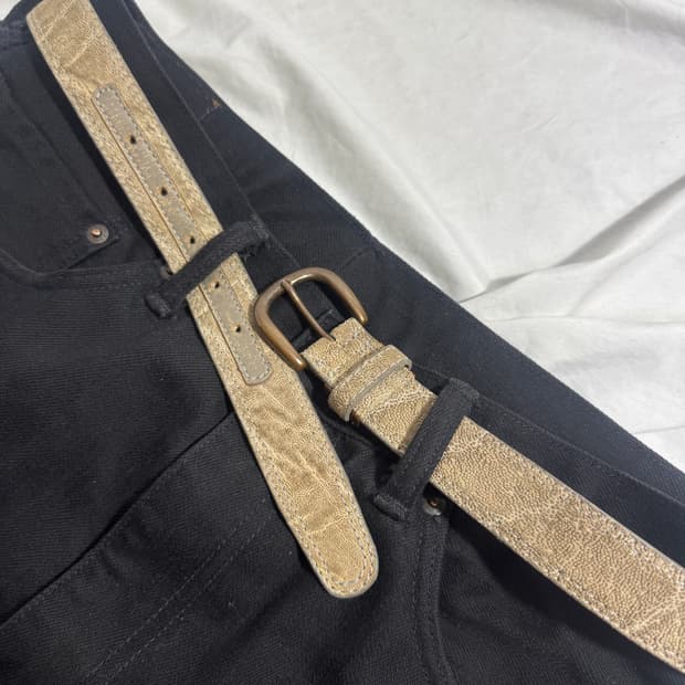 빈티지 크랙 레더 벨트