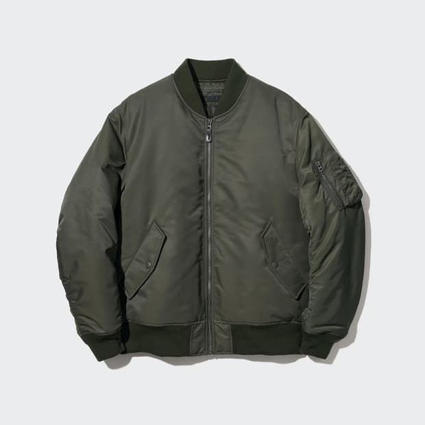 유니클로 MA-1 블루종 (올리브)