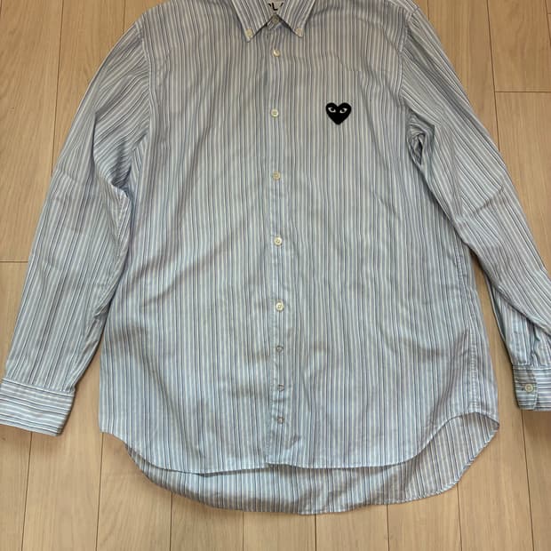 [정품] PLAY Comme des Garçons 스트라이프 셔츠 AD2