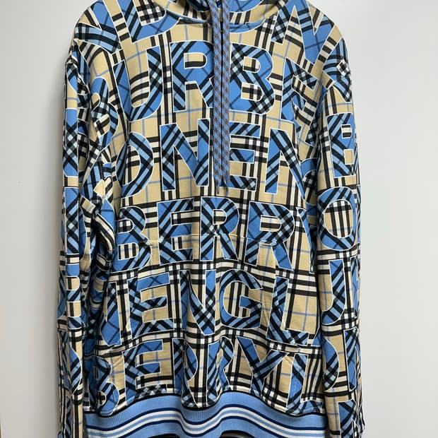 버버리 LLOYD 체크 후드티 M