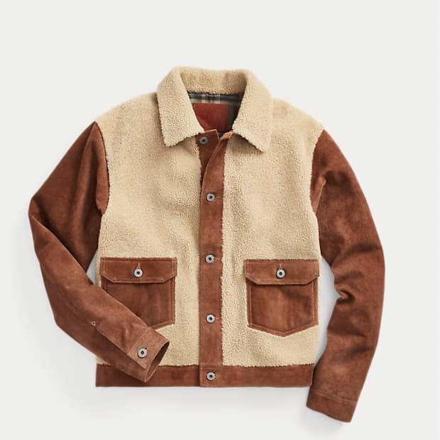 rrl 스웨이드 그리즐리 자켓 L