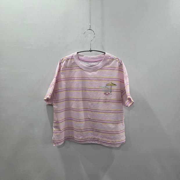 뉴발란스 키즈 스트라이프 반팔티 140/9/10 