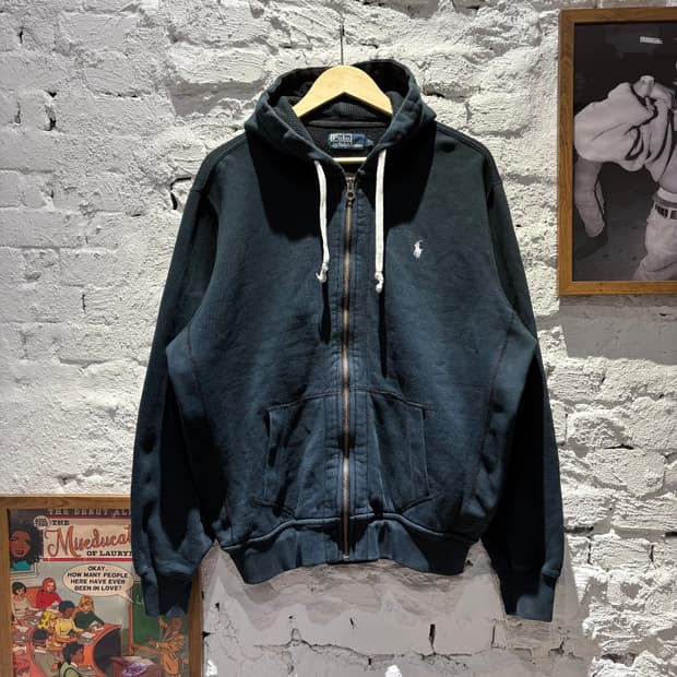 폴로 화이트 포니 빈티지 헤비 후드집업
