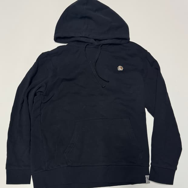 헤지스 피즈 Phiz 강아지 로고 코튼 후드티 M ~ L 블랙