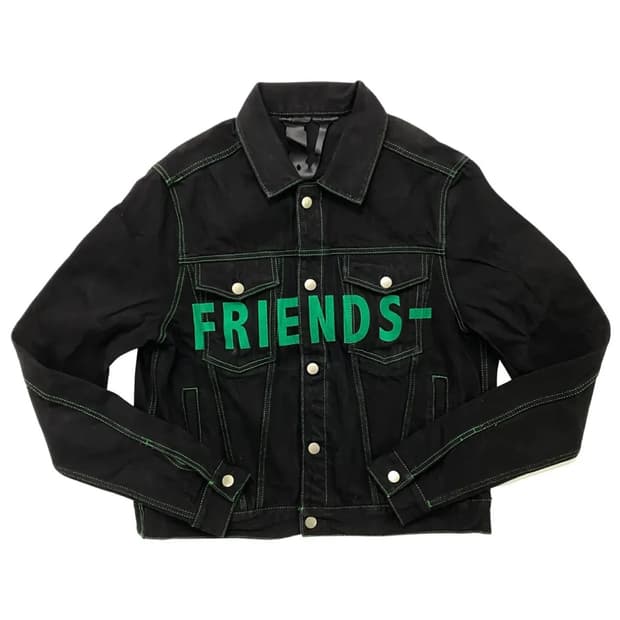 브이론 프렌즈 데님자켓 그린 미판 리프린트 백도어