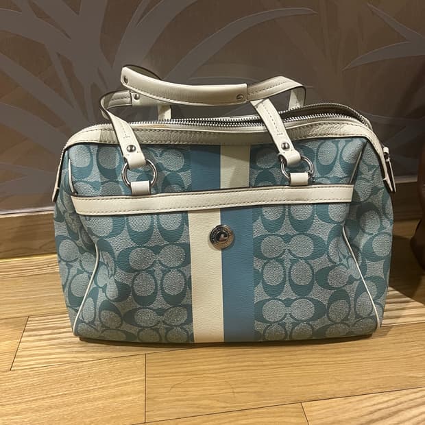 코치 블루 토트백 숄더백 coach vintage