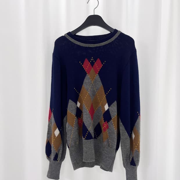 TOMATSU BOUTIQUE argyle knit 