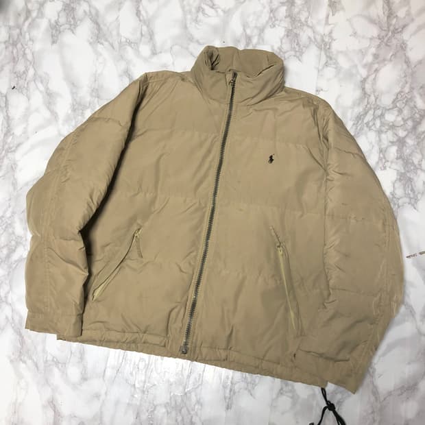 폴로 랄프로렌 푸퍼 패딩 자켓 베이지카멜