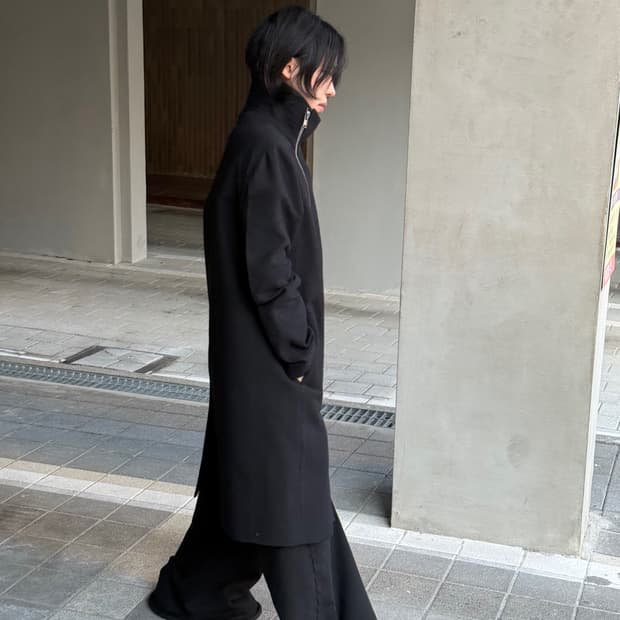 Rick Owens 하이넥 코트