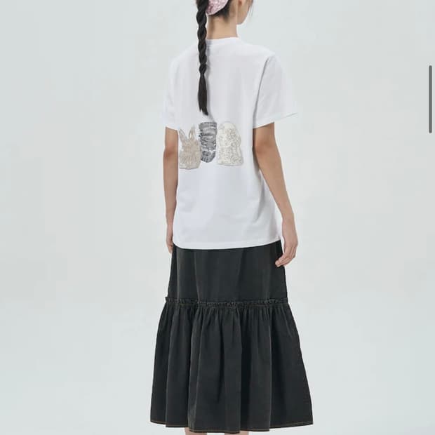 가니 GANNI 베이직 코튼 저지 티셔츠