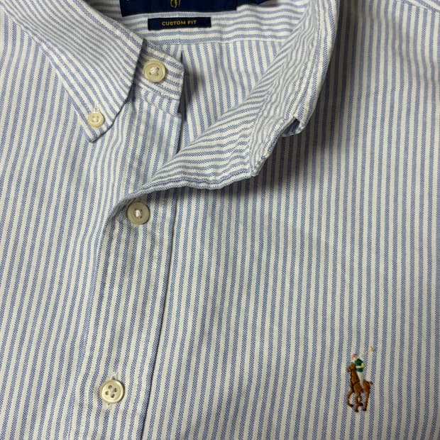 Polo 폴로 랄프로렌 커스텀핏 셔츠 XXL 블루 스트라이프