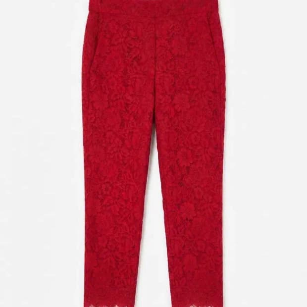 J.CREW 레드 레이스 팬츠 사이즈 6