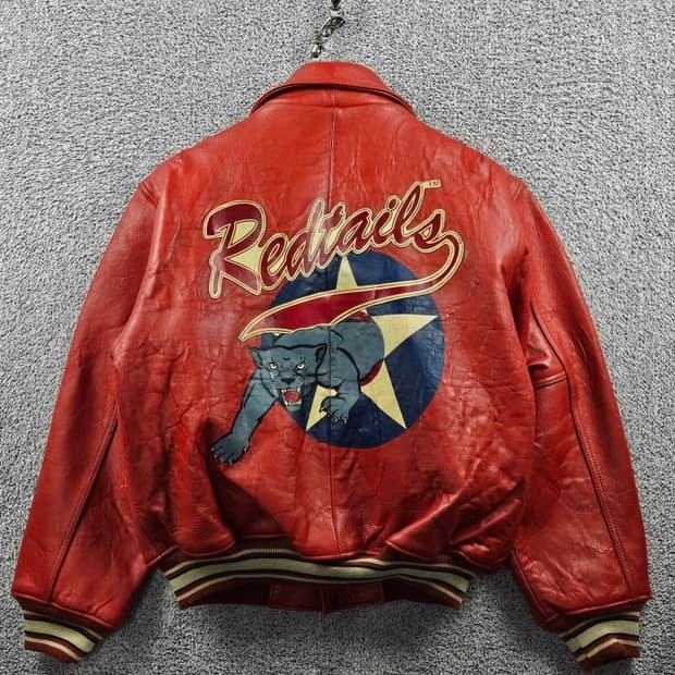90's 아비렉스 터스키기 레드테일즈 가죽 자켓 ( M ) / 10978