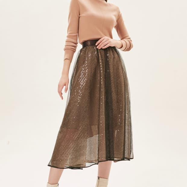 한섬 타임 2021 터틀넥 니트 F사이즈