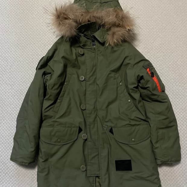 Schott 쇼트 N3B 밀리터리 야상 파카 자켓 올리브(클리닝O)