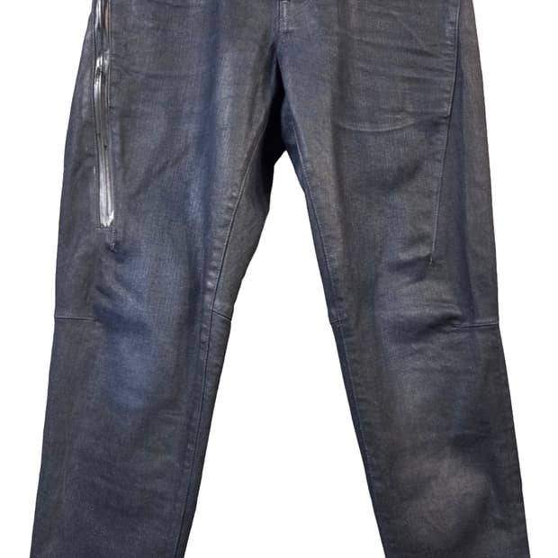 G-Star Raw 블랙 데님 청바지 사이드 지퍼(27)오일바지