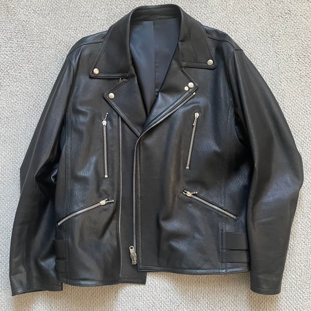 타임옴므 / 라이더 램스킨 레더 자켓/ 105/ 블랙