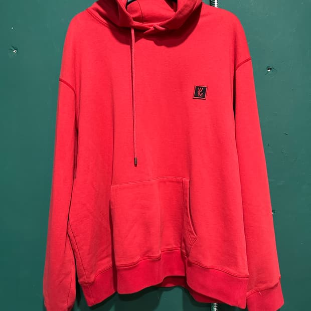 우영미 후드티 52사이즈 레드