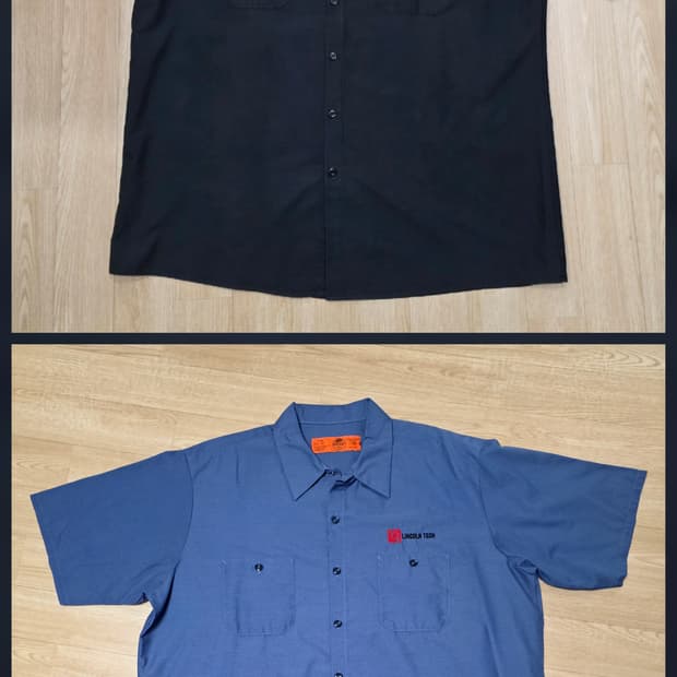 레드캡 USA 반팔 워크셔츠 2장 오버핏 XXL