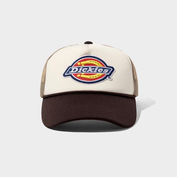 디키즈 dickies 트리 로고 트러커 메쉬캡 Brown