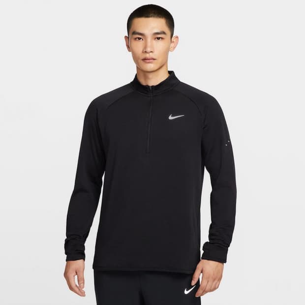 나이키 스트라이드 써마핏 리펠 윈터라이즈드 1/2 집 러닝 탑 블랙 아시