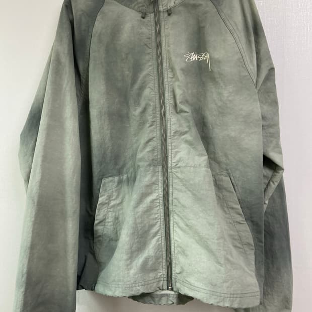 Stussy Wave Dye Beach Shell Jacket Sage