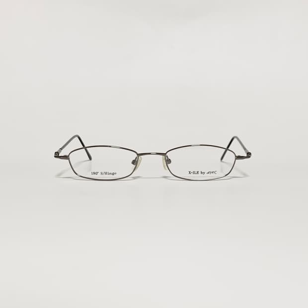 996 데드스탁 빈티지안경 초슬림 메탈 오벌 다크그레이 미니멀 180도 