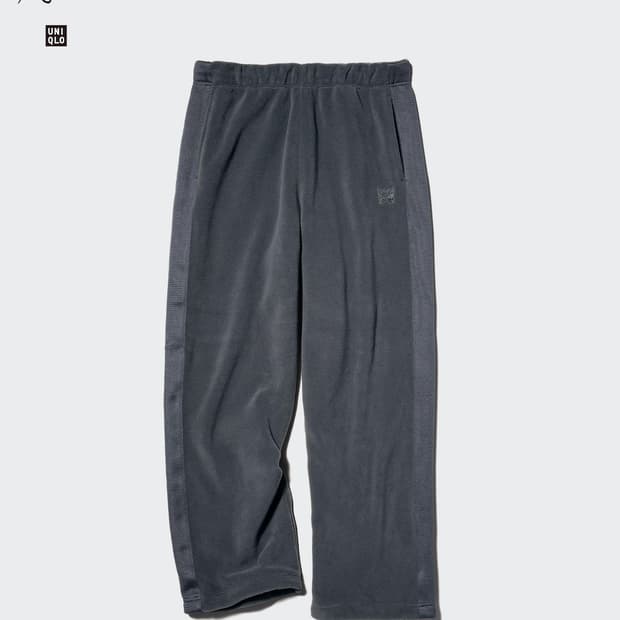 유니클로 x 니들스 플리스 와이드 팬츠 다크 그레이 M