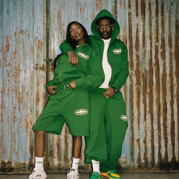 코르테이즈 corteiz puff 오픈헴 스웻팬츠 그린