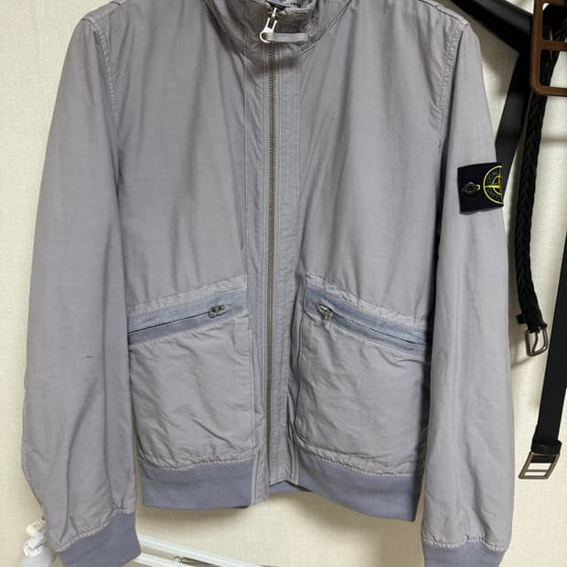 스톤아일랜드 라이트 코튼 나일론 트윌 자켓 라벤더