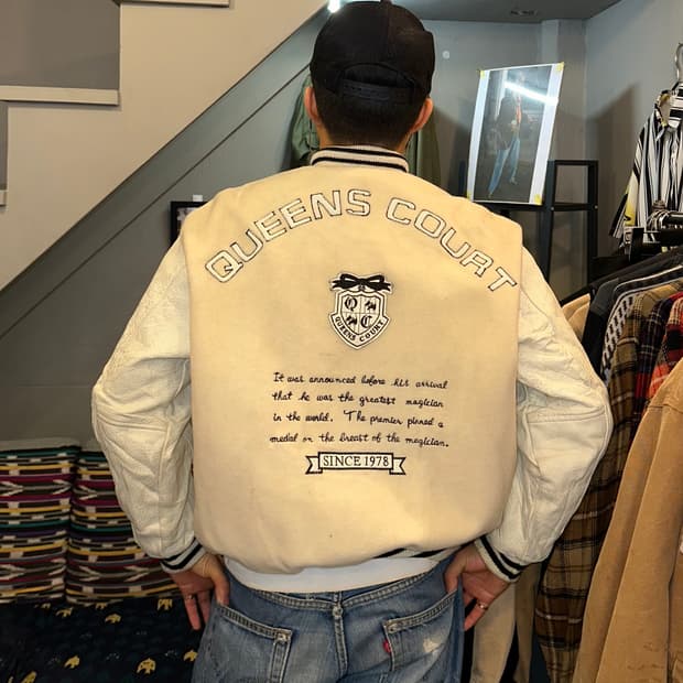 90’s Queens Court patch varsity jacket
