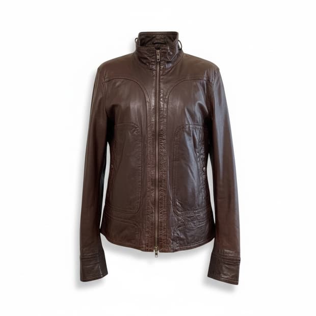 beautiful people 가죽 브라운 자켓