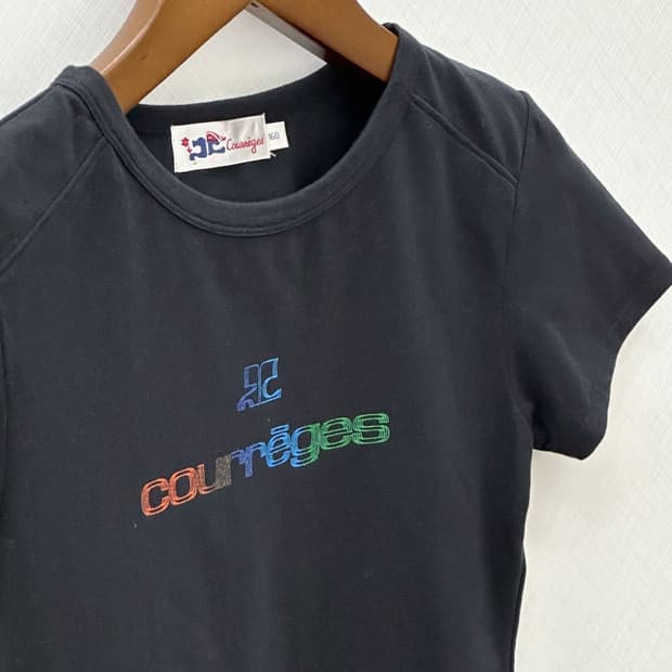 courreges / 꾸레쥬 컬러 레터링 반팔 티셔츠 