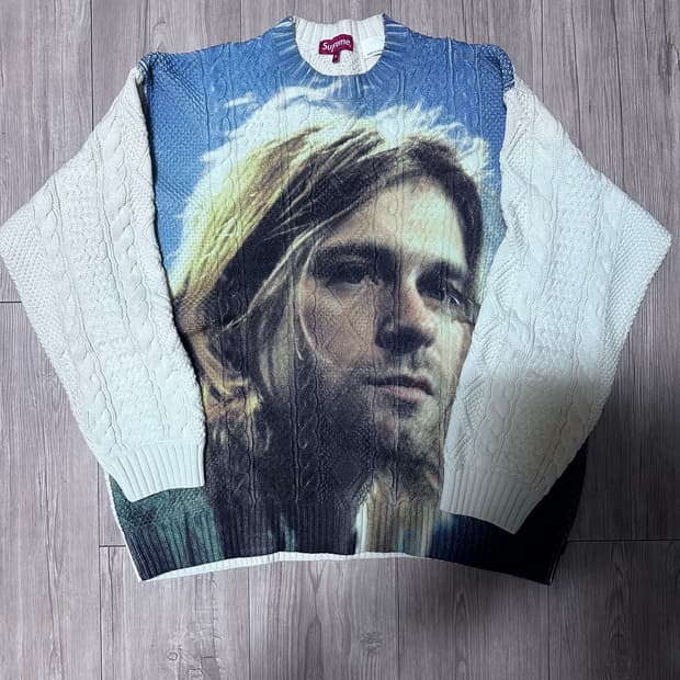 슈프림 커트 코베인 스웨터 화이트 XL