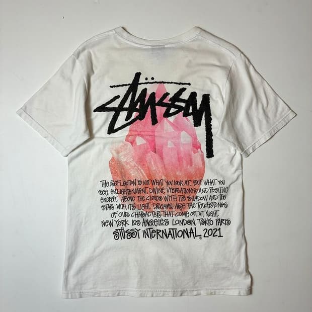 스투시 리플렉션 코튼 반팔 티셔츠 PN9682