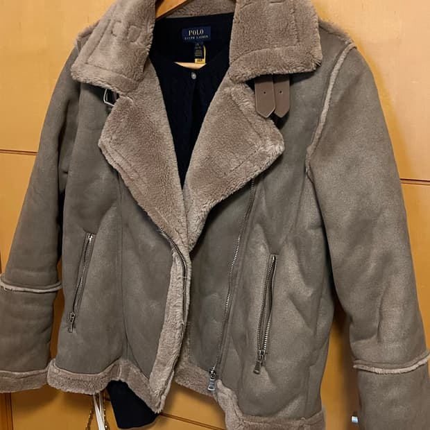 스웨이드 무스탕 브라운