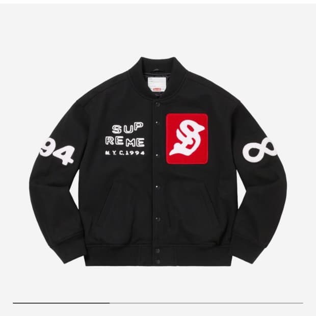 (구매) 슈프림 투어리스트 바시티자켓 s