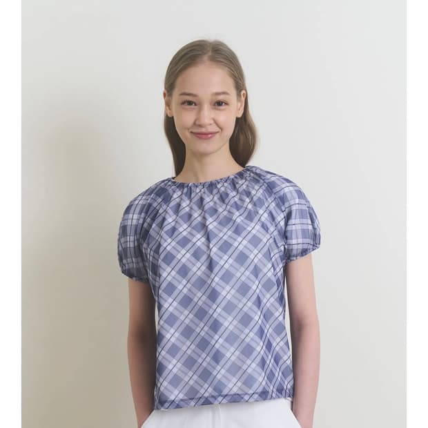 페스토 시어 체크 티셔츠 나이트레이크