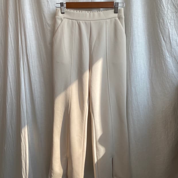 아이보리 밴딩팬츠(M)