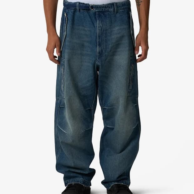 랜덤아이덴티티 워시드 데님 베를린 진 28 네이비블루